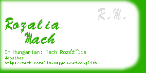 rozalia mach business card